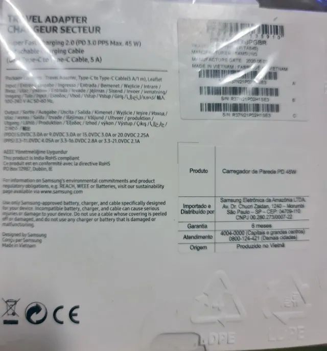 Carregador Samsung 45w Super Fast Para Celular - Foto 4