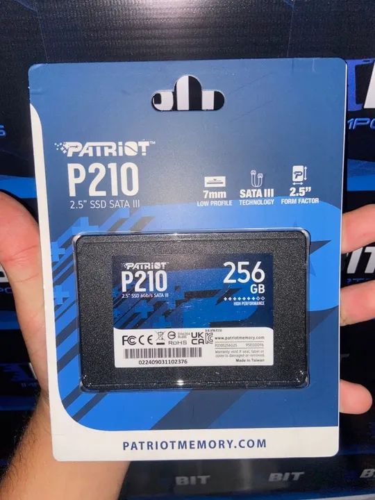  SSD Sata 3 256GB | Patriot | Novo Lacrado | Original