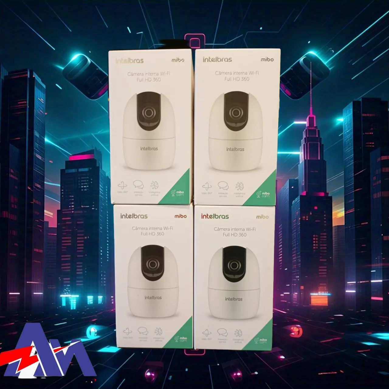 Câmera interna internet Wi-Fi Full HD 360°