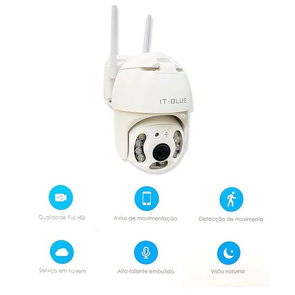 Câmera de Segurança Mini Speed Dome 2.5" Resistência à Água 3MP 1080P Full HD - It-Blue  - Foto 2