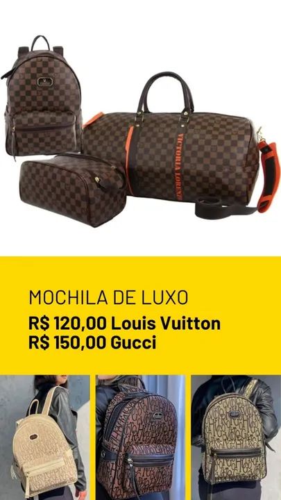 Mochilas de Luxo (Gucci, Louis Vuitton)  - Foto 3