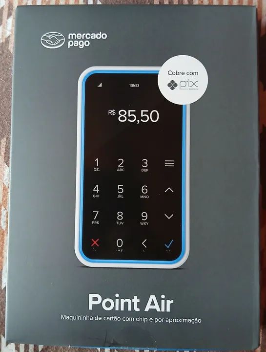 Máquina point air com chip de dados 