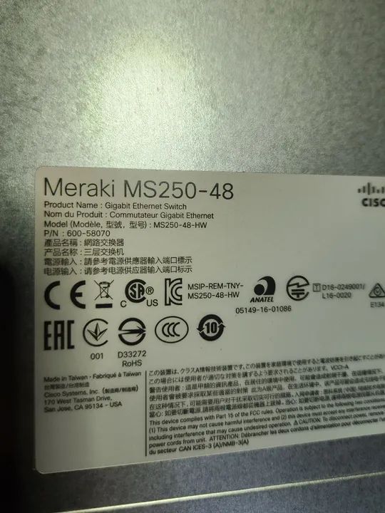 Cisco Meraki MS250-48-HW - Foto 6