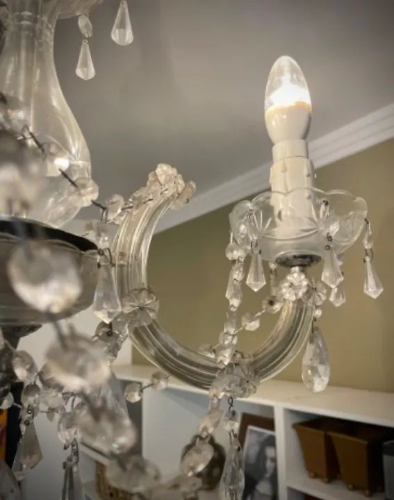 Lustre em cristal com 3 lâmpadas - Foto 2