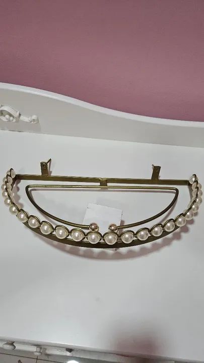 Dossel de parede com Pérolas para mosquiteiro de bebê.  - Foto 5