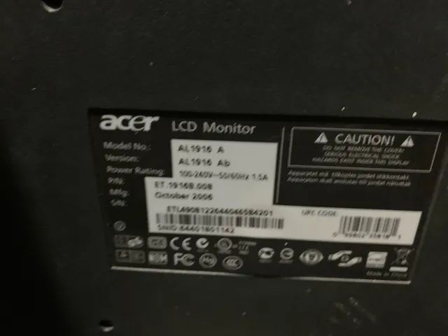 Monitor Acer 19 polegadas defeito com uma linha na tela  - Foto 3