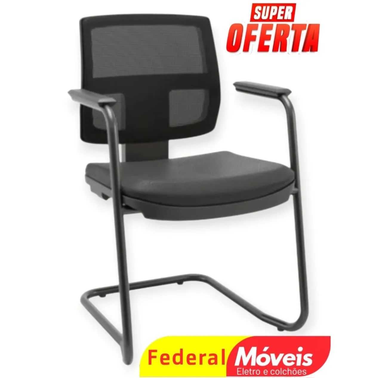 Cadeira Fixa Executiva Brizza - NOVA - Confortável, resistente e elegante