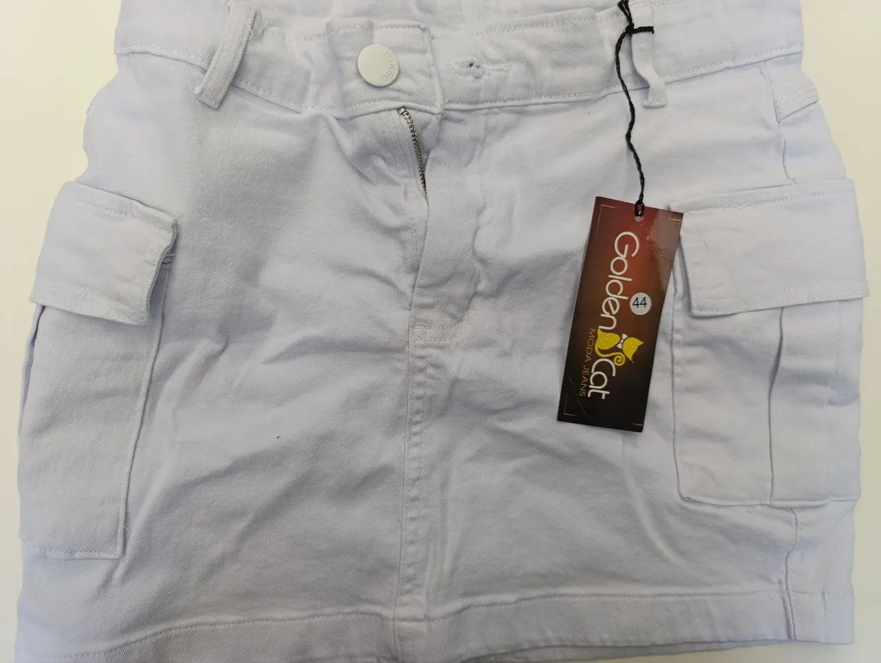 Saia jeans branca tamanho 44 NOVA