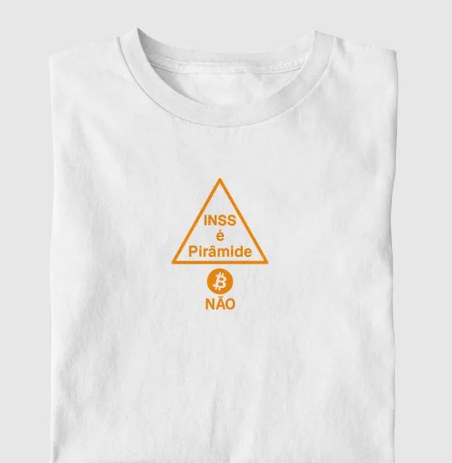 Camiseta INSS é pirâmide Bitcoin não - Camisa Estampada Criptomoedas - Foto 4