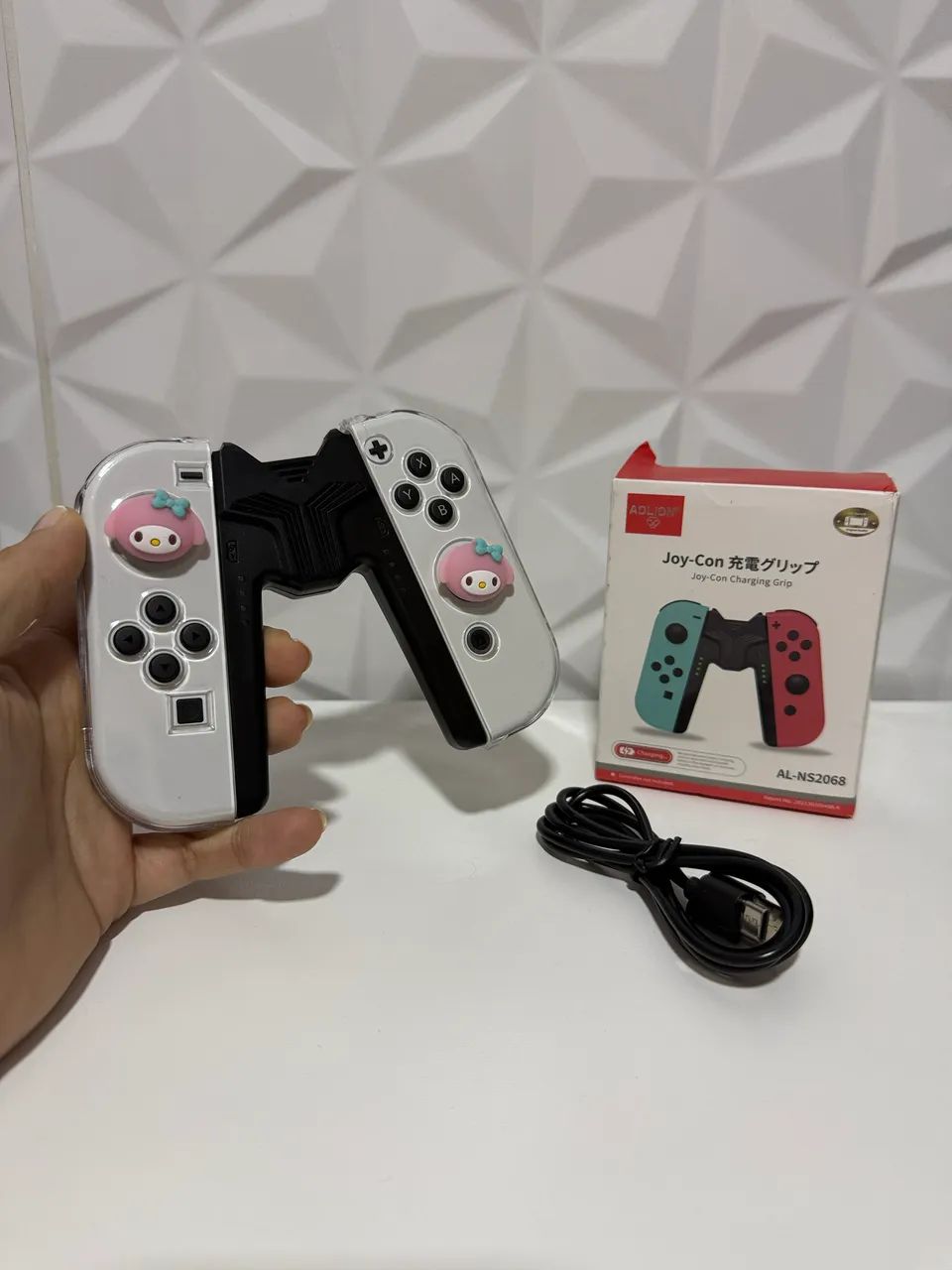Suporte Encaixe Joy-con Nintendo Switch Grip Em V AOLION - Foto 4