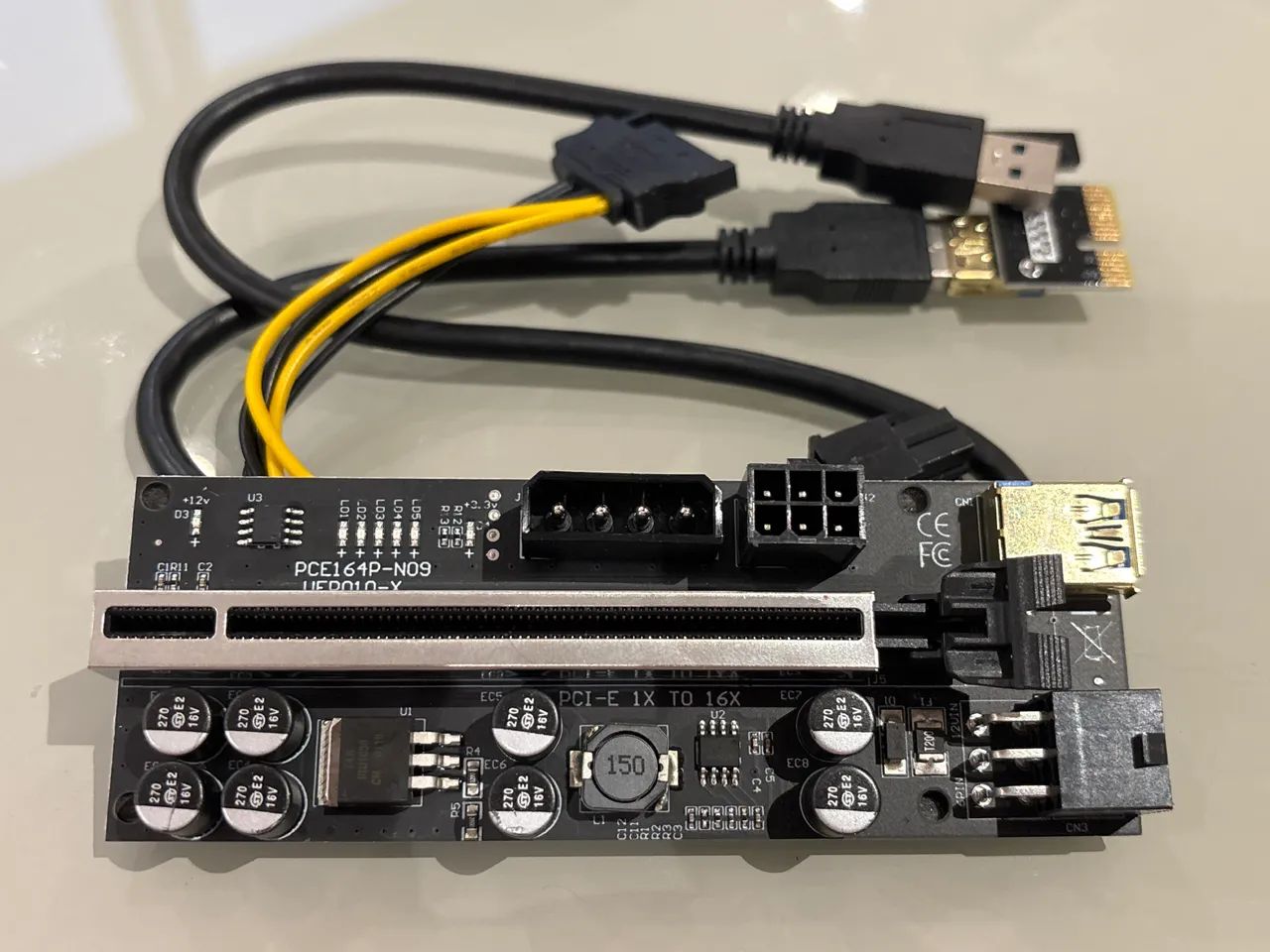 Kit 6 placas de extensão pcie x16 Riser V010x Pci-e  - Foto 3