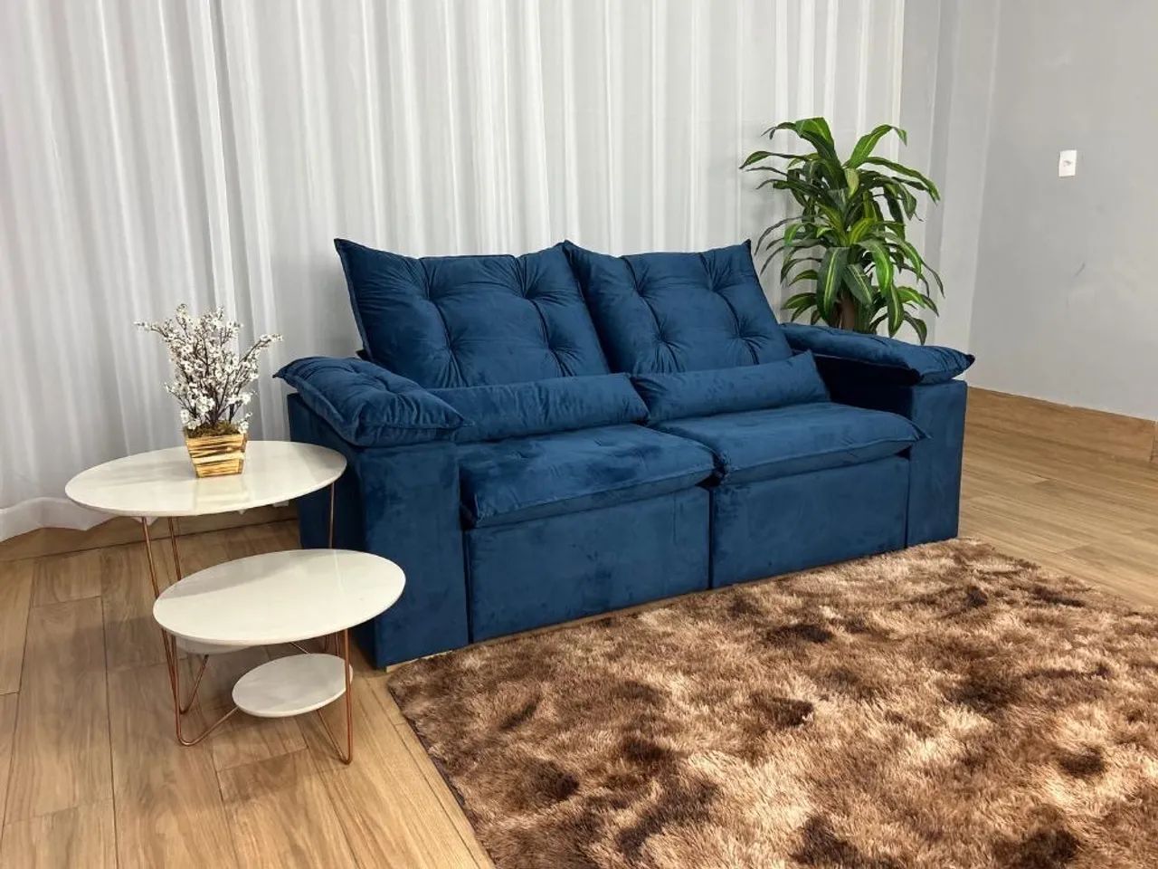 Sofá Retrátil Reclinável Ibis 2.00m Veludo- Entrega Rápida - Foto 2
