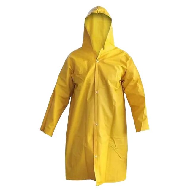 Capa plástica de chuva c/capuz amarela