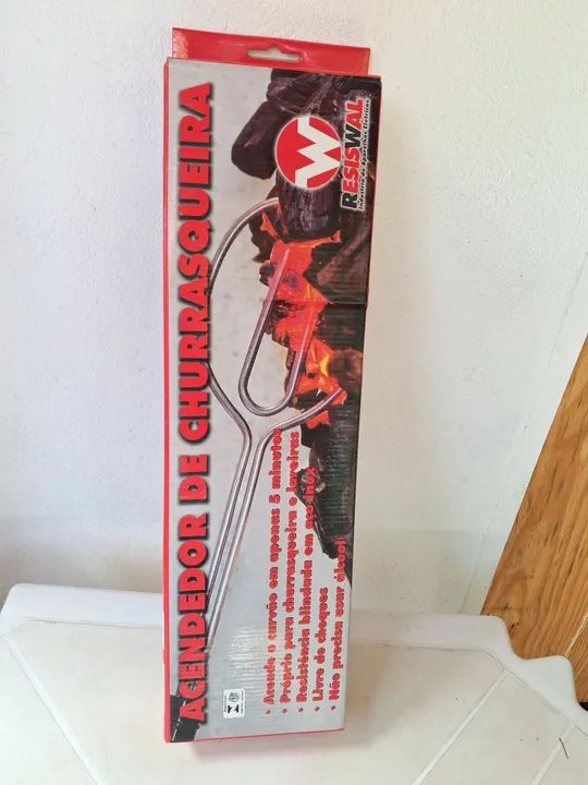 Acendedor de churrasqueira e lareira, elétrico,  800 W, 127 V