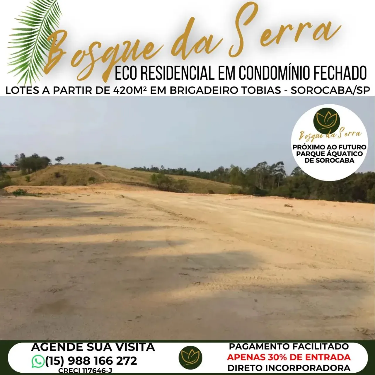Terreno em Condomínio Fechado em Sorocaba 420m² Pronto para Construir!....