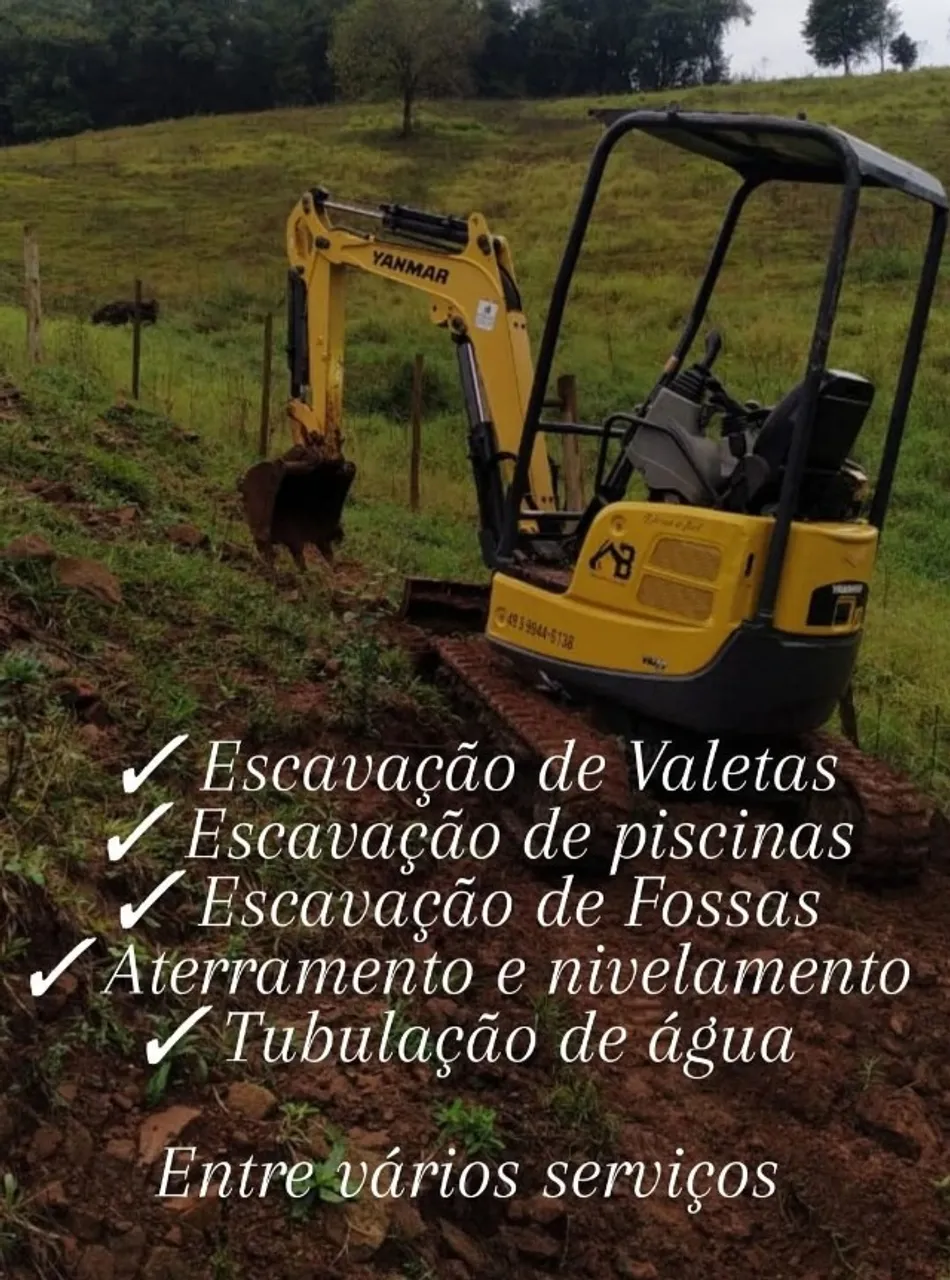 Locação Mini escavadeira