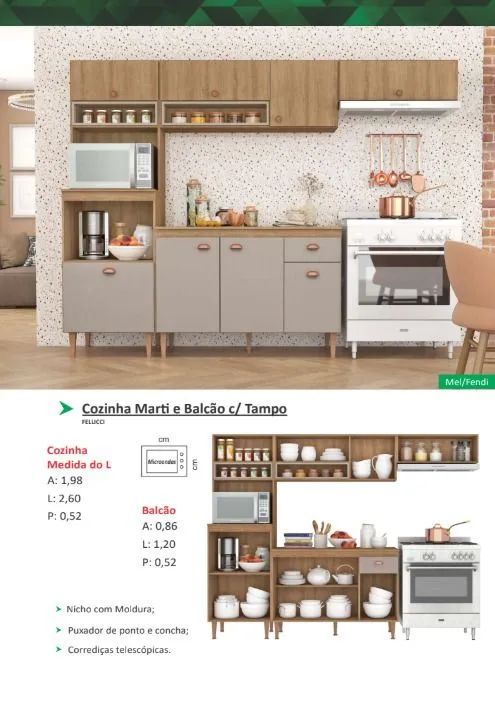 Armário de cozinha de parede