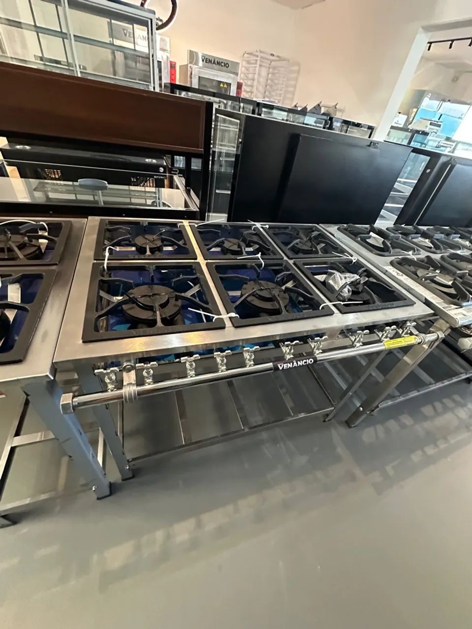 Fogão gás extra Industrial Venâncio 6 queimadores 3 duplos Venâncio 