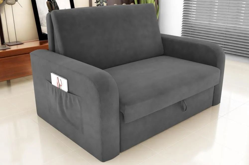 Sofá Cama 2 lugares Cinza Loja Física  - Foto 2