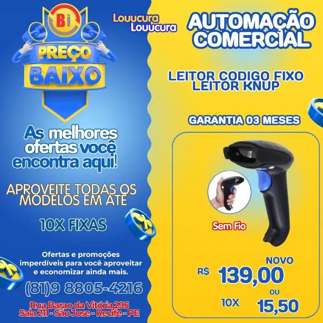 Leitor Código De Barras Exbom, USB, Sem Fio, 2.4GHZ - Lcb-s600a