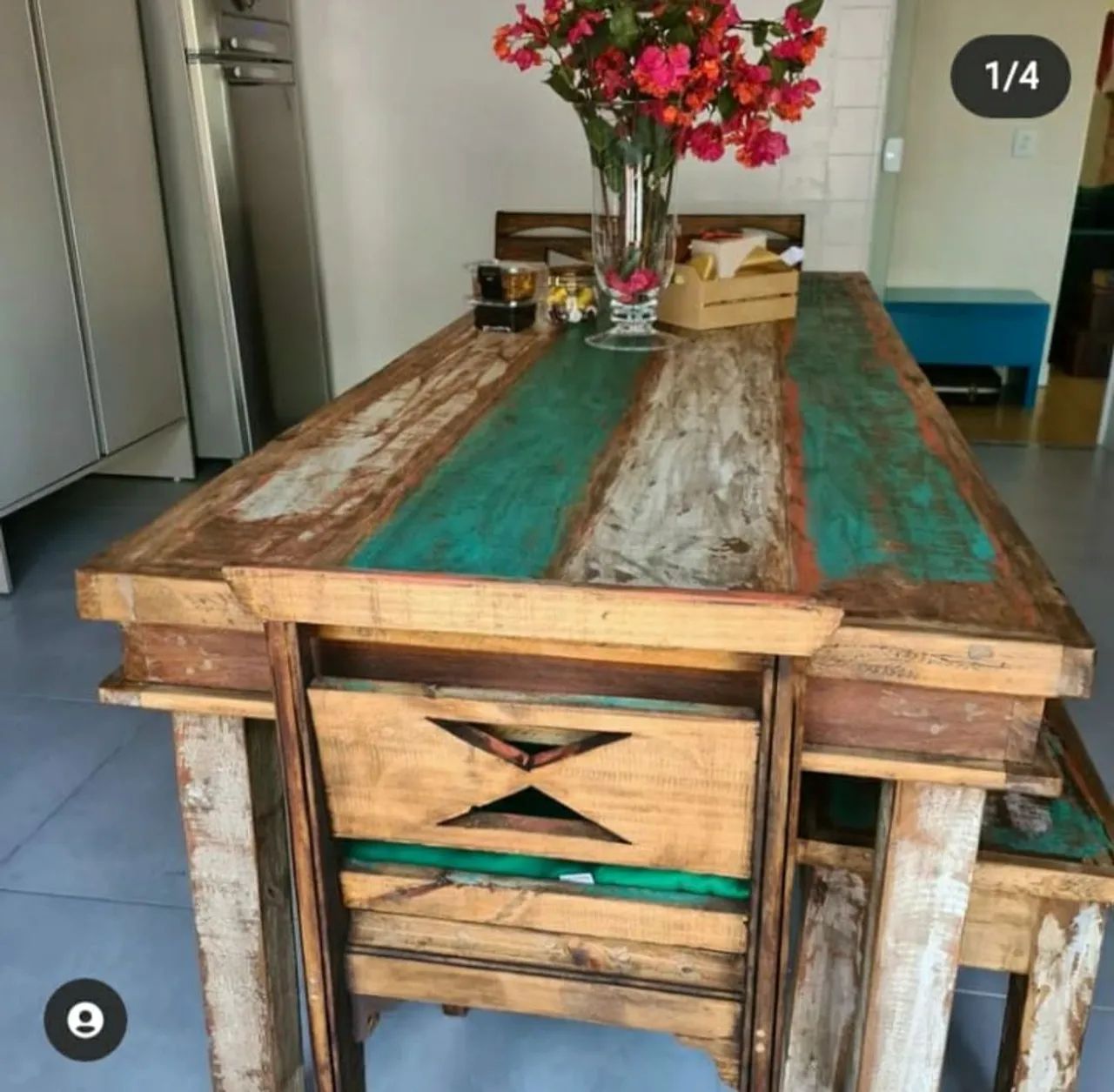 Mesa de madeira rústica NOVA PREÇO DE FÁBRICA!!! - Foto 4