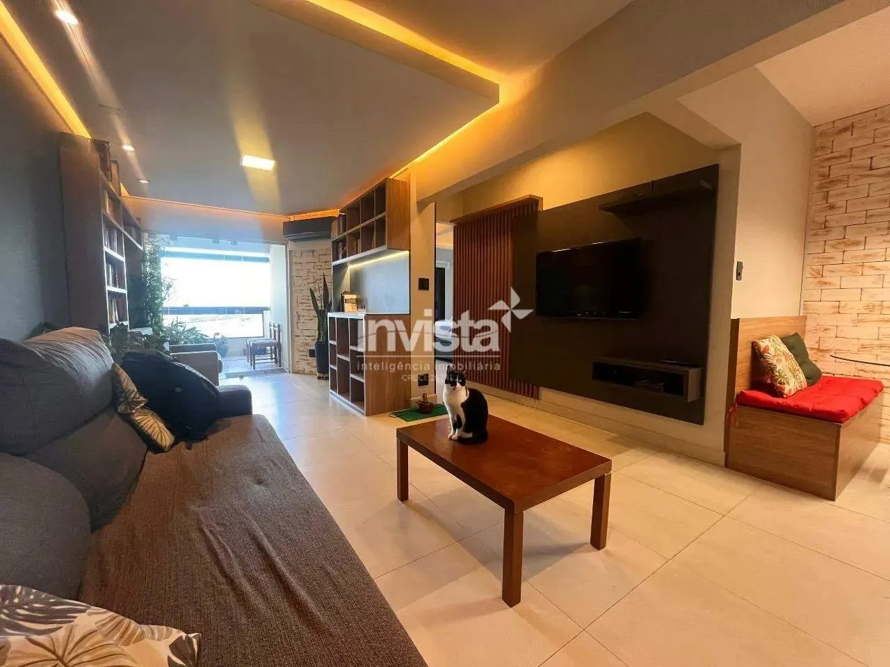 Apartamento mobiliado vista mar para Locação na Ponta da Praia