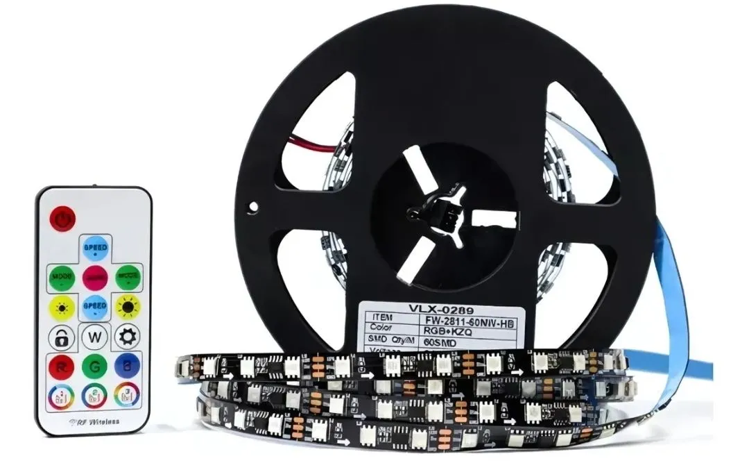 Fita LED RGB ws2811 V.U Controle Remoto wireless