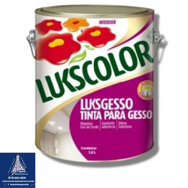 Tinta para Gesso LuksGesso Lukscolor 3,6l branca - Foto 2