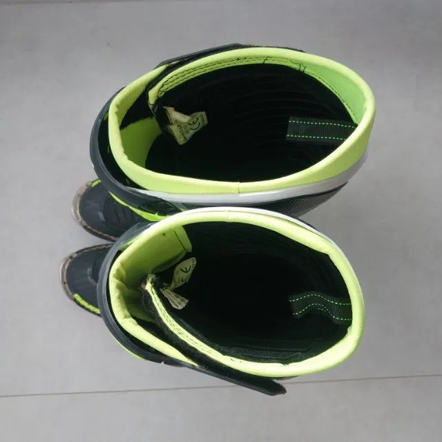 Bota Motocross Gaerne Sg12 Branco Amarelo Limão 44 Semi-nova - Foto 6