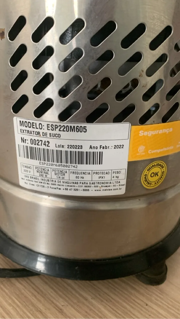 Extrator de Suco Industrial ESP220M605