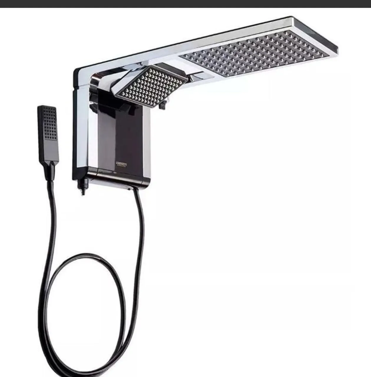 Chuveiro Acqua duo ultra preto e cromado 7800W 220V Lorenzetti