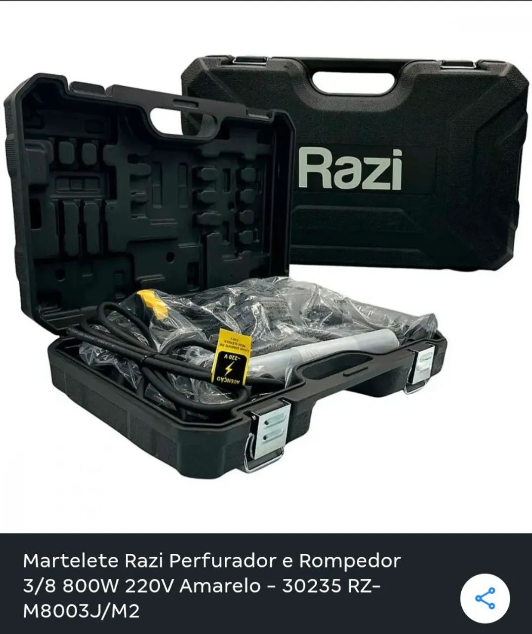 Martelete perfurador rompedor 800w com kit 220v profissional novo entregamos  - Foto 3
