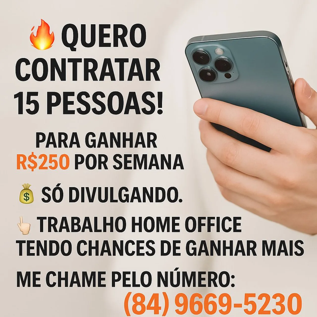 Trabalho Home Office - R$250 por semana só divulgando!