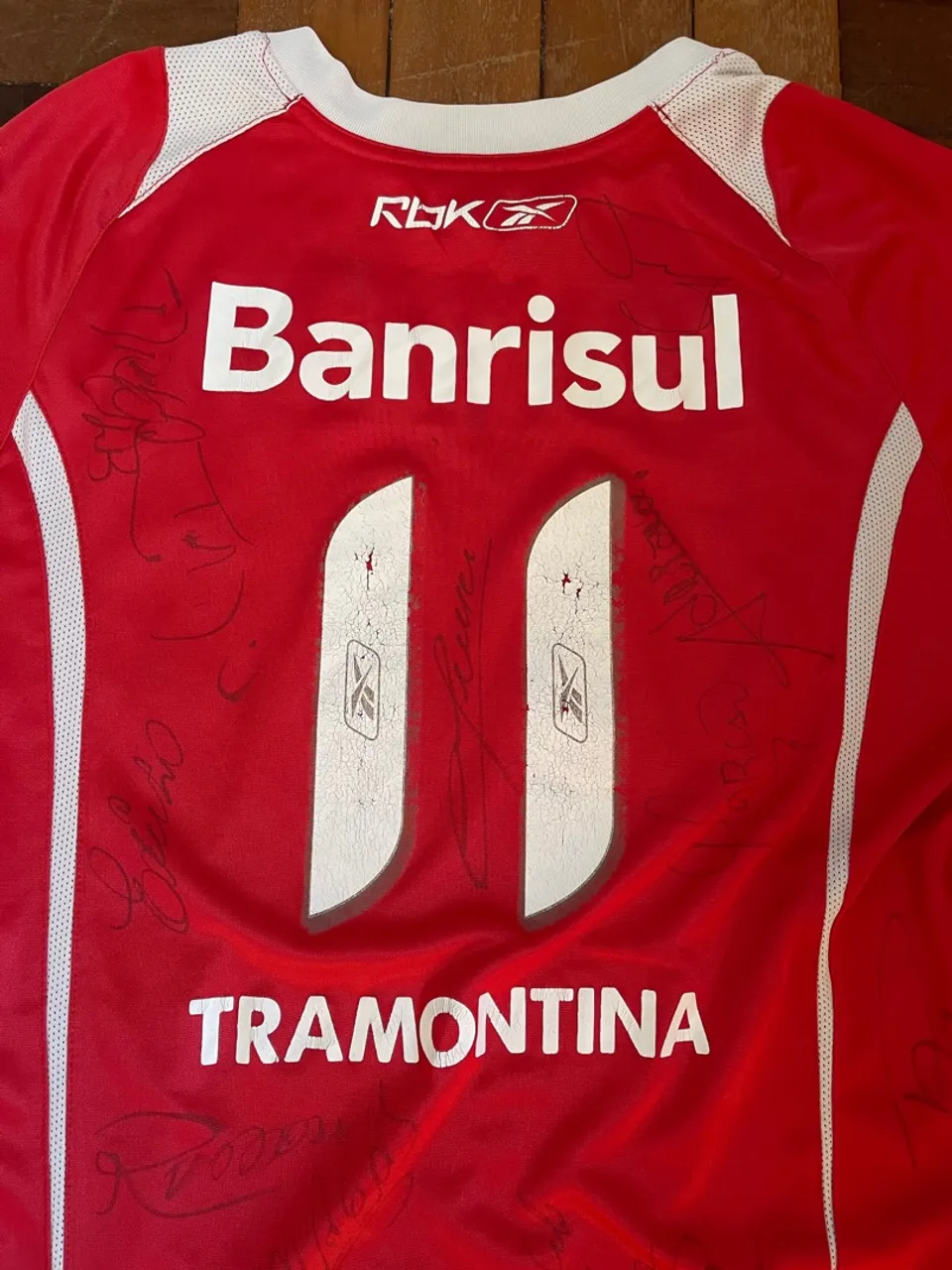 Camisa Internacional 2007 Original Reebok Autografada - Número 11 Alexandre Pato
