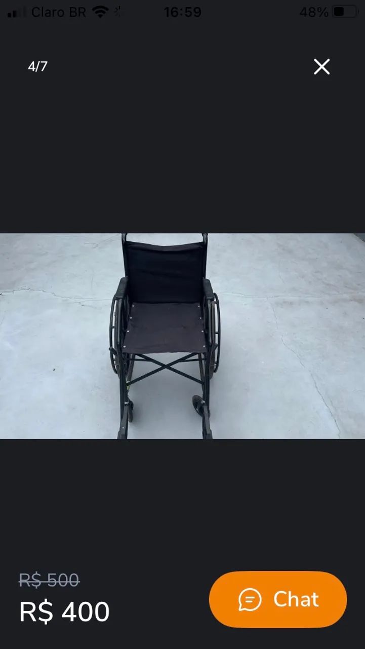 Vendo uma cadeira de rodas 