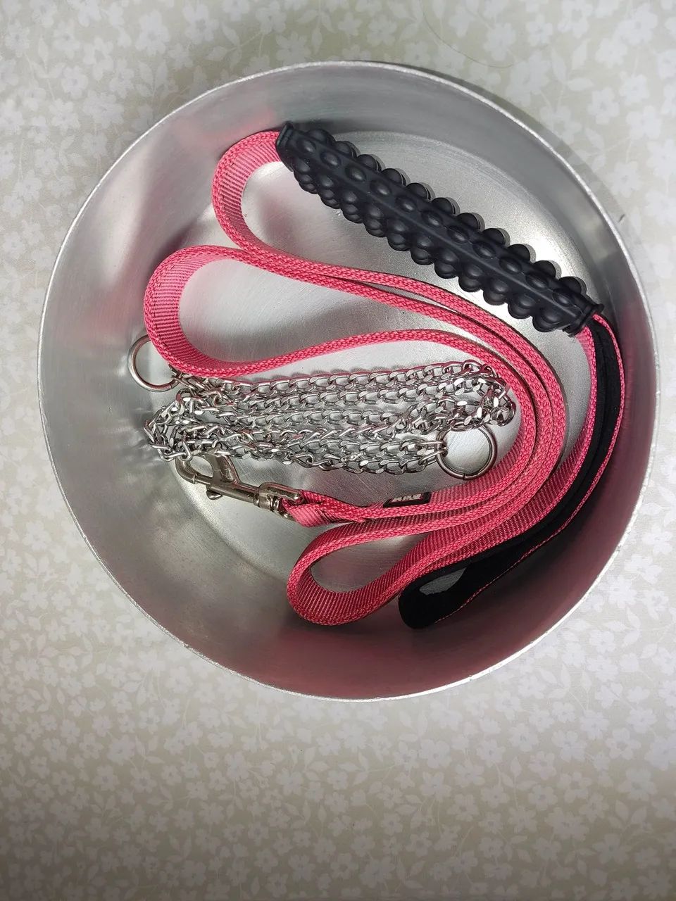 Coleira, Corrente e Comedouro para Cães  - Foto 2