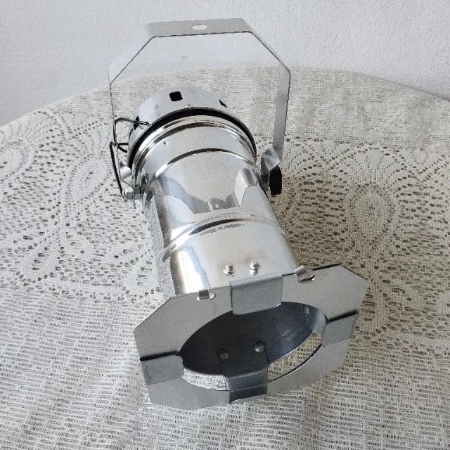 Kit luminária canhão spot prata refletor cenico retro e27 - Foto 5