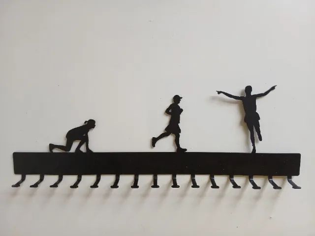 Porta-medalhas de Corrida Unissex 45 medalhas Suporte de Parede Sem furo Runner Run 