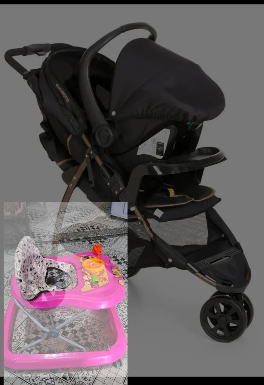 Kit carrinho bebê conforto e andajar - Foto 4