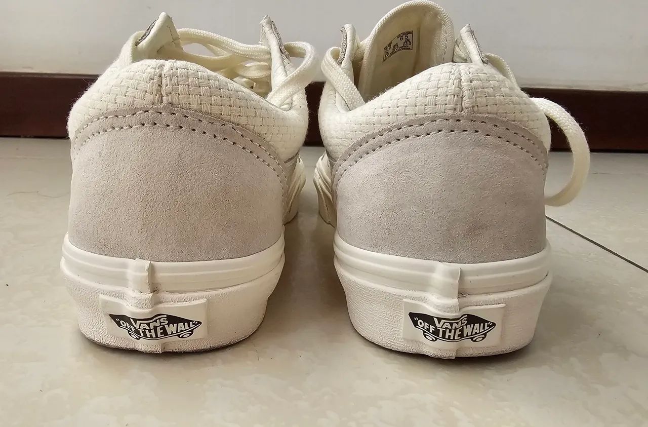 Tênis Vans Old Skool - Branco/ off-white / marfim / monocramático  - Foto 5