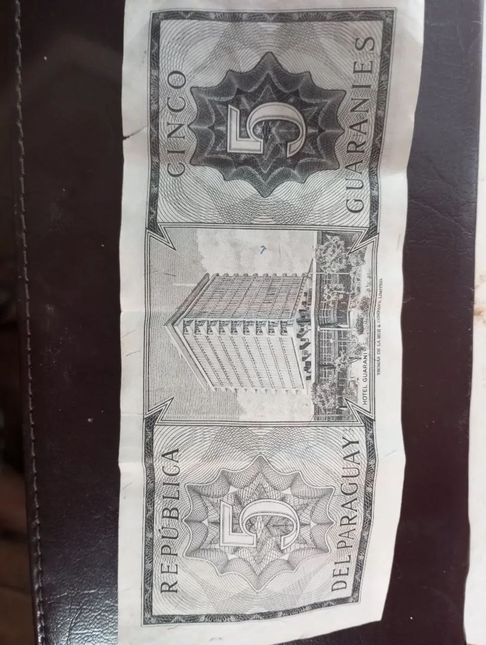 Cédula de 5 Guaranis - Paraguai - Foto 2