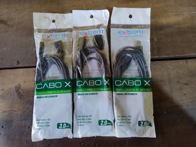 Kit Cabo Usb 2.0 Extensor 02 e 03  Metros  Macho Fêmea  - Foto 3