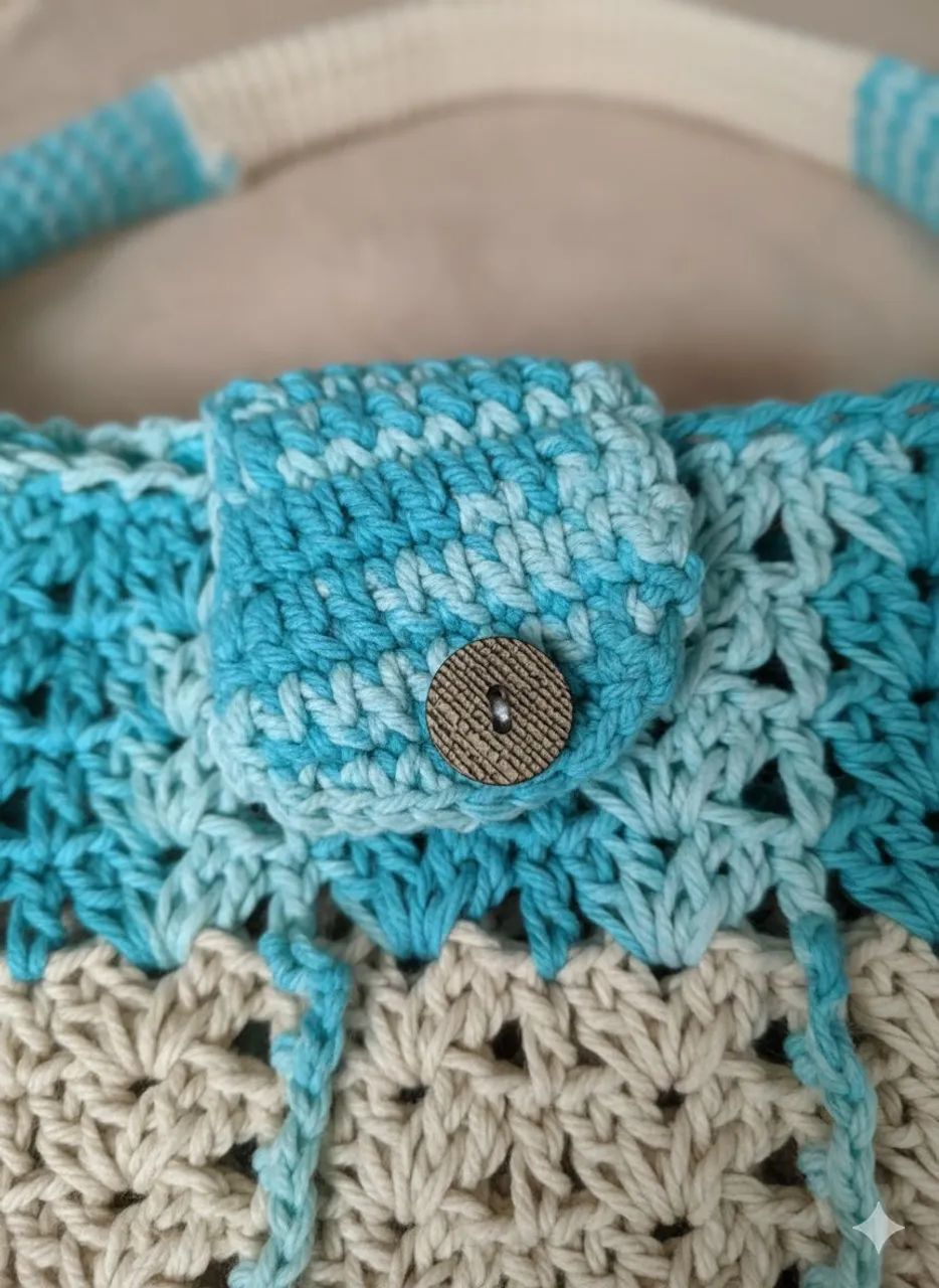 Bolsa Santorini crochê - Foto 3