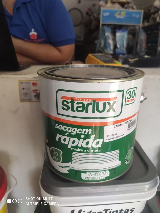 Tinta Starlux Secagem Rápida 3.0L - Zarcão Cinza