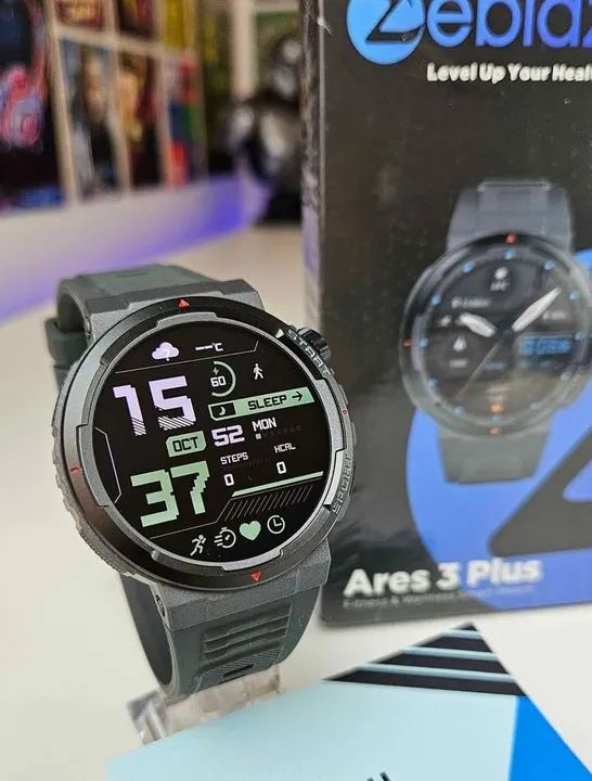 SMARTWATCH ZEBLAZE ARES 3 PLUS - Tela Amoled, Ligações, Notificações, Esportes, Saúde. - Foto 2