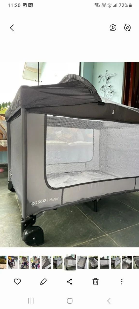 Berço Portátil Cosco Happy com Toldo - Foto 2