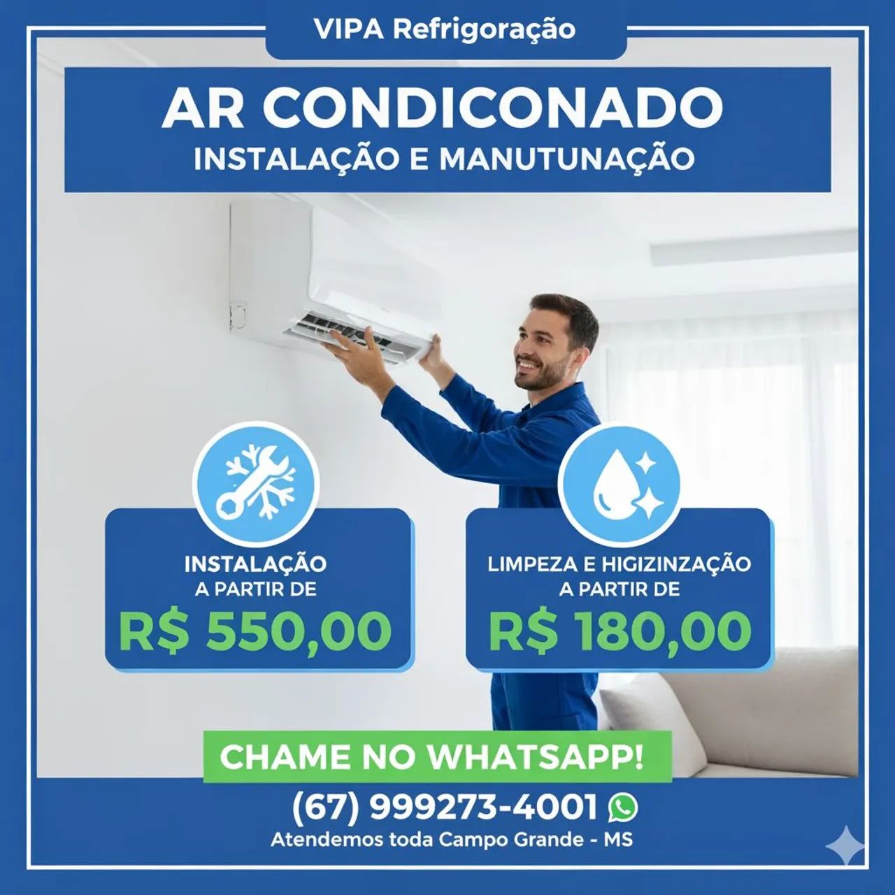 Ar Condicionado - Instalação, limpeza e manutenção 