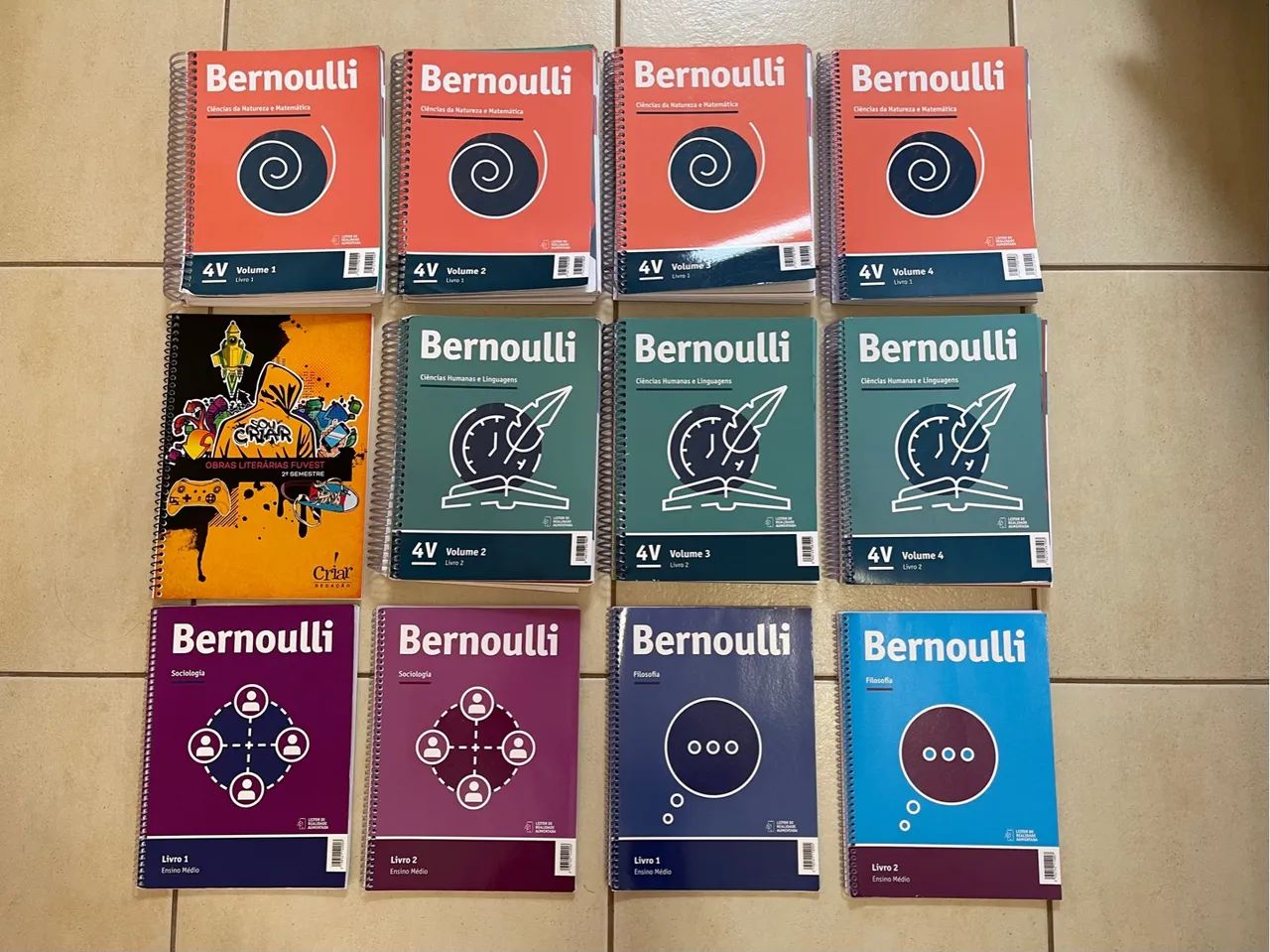 Kit Com 12 Volumes Apostila Bernoulli Ensino Médio 2 Ano Enem E Vestibular  - Foto 2