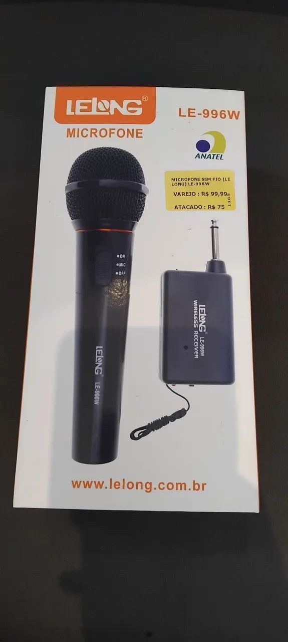 Microfone sem fio Lelong LE-996W 