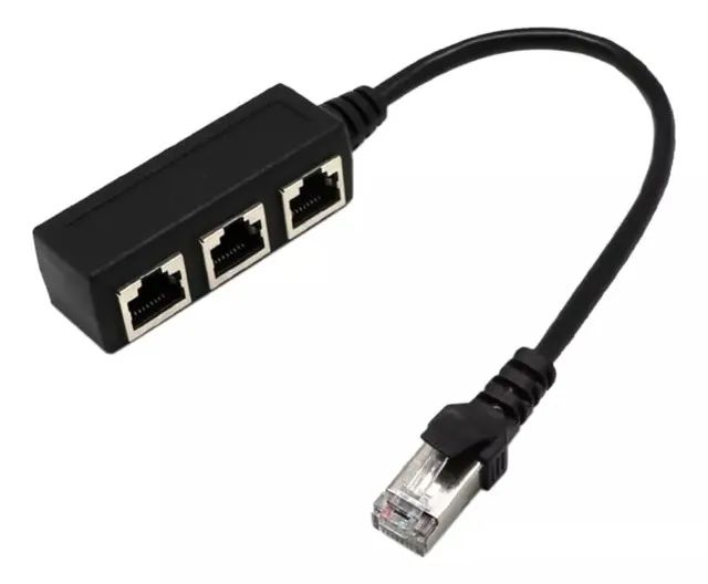 extensor de rede lan ethernet 1 rj45 de 3 portas rj45 giga 1000mps